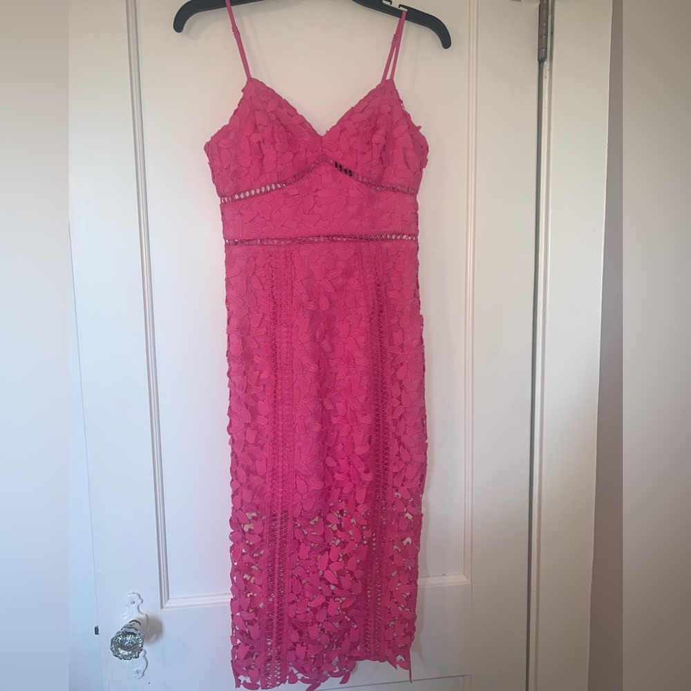 Pink lace dress